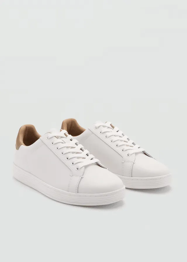 Deportivas Piel Panel Contraste — Zapatos Hombre de Trendy Store